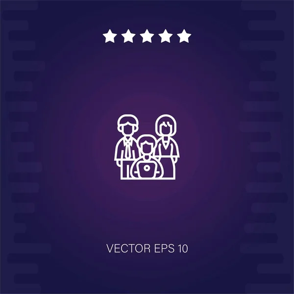 Empleados Vector Icono Ilustración Moderna — Vector de stock