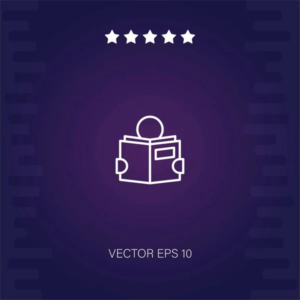 Vector Lectura Icono Ilustración Moderna — Vector de stock