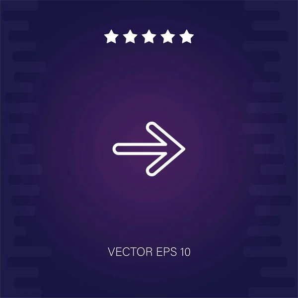 Right Vector Icon Modern Illustration — Stock Vector
