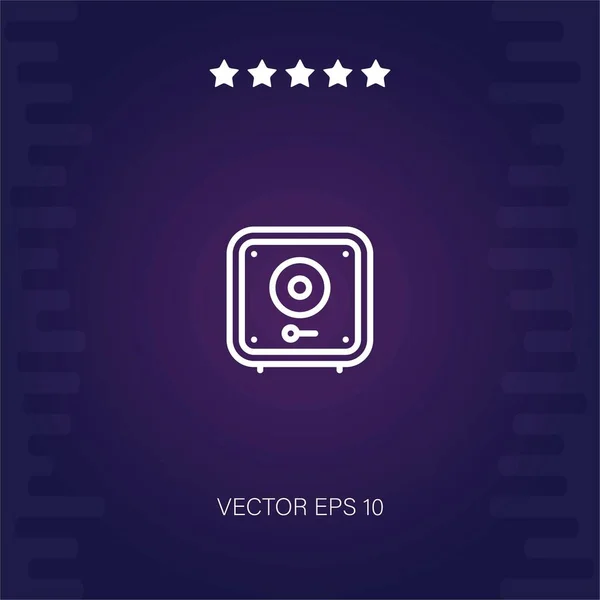 Safebox Vektor Symbol Moderne Illustration — Stockvektor