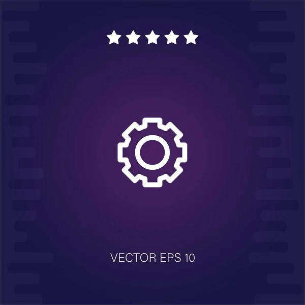 Vector Engranajes Icono Ilustración Moderna — Vector de stock