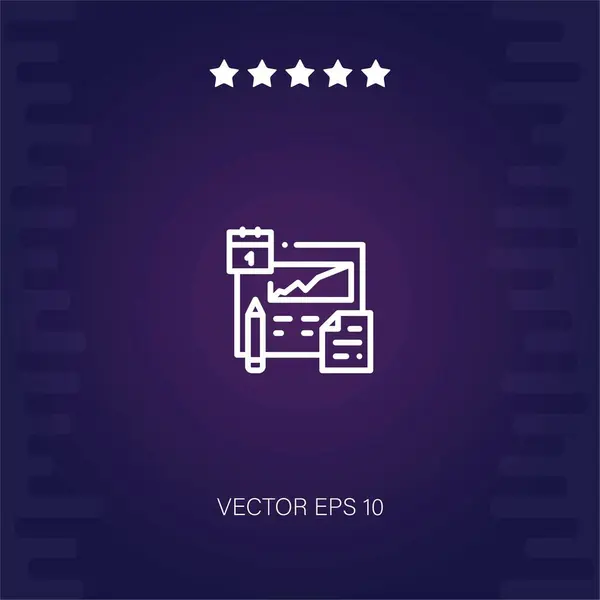 Planificación Icono Vectorial Ilustración Moderna — Vector de stock