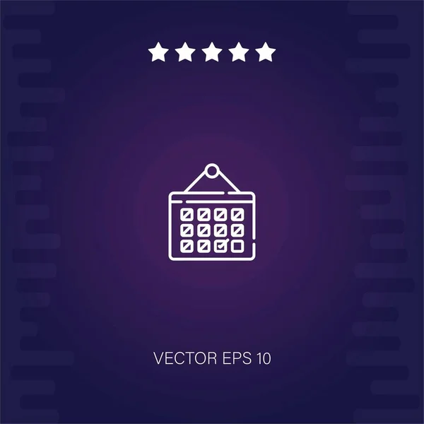 Calendar Vector Icon Modern Illustration — Stock Vector