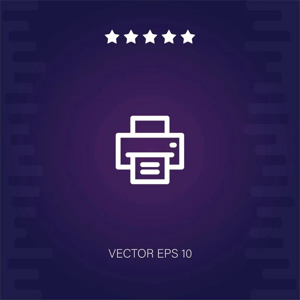 Icono Vector Impresora Ilustración Moderna — Vector de stock