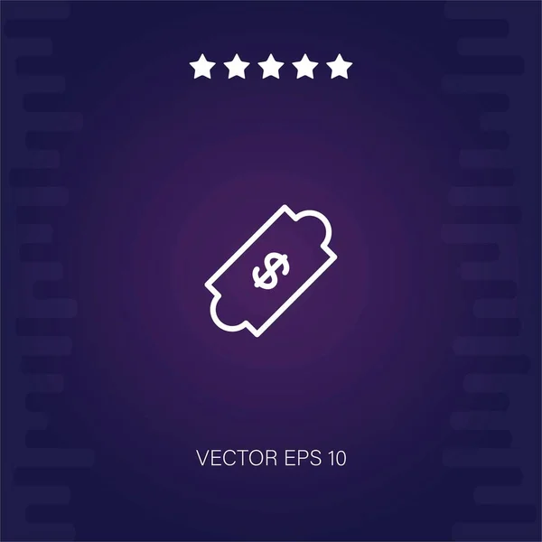 Ticket Vetor Ícone Ilustração Moderna — Vetor de Stock