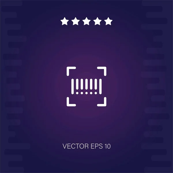 Barcode Vektor Symbol Moderne Illustration — Stockvektor