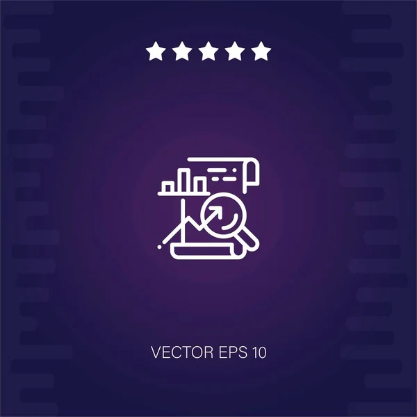 Analytics Vector Icon Modern Illustration — Stock Vector