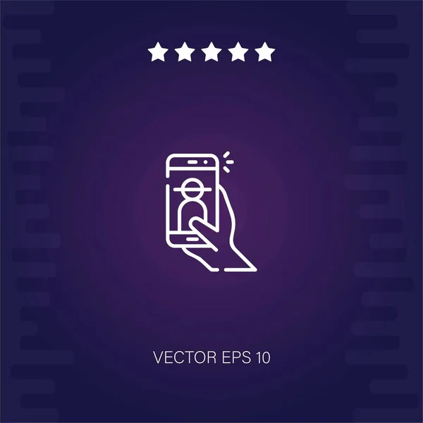 Selfie Vektor Symbol Moderne Illustration — Stockvektor