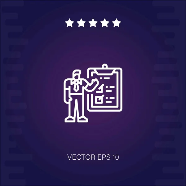 Evaluación Vector Icono Ilustración Moderna — Vector de stock