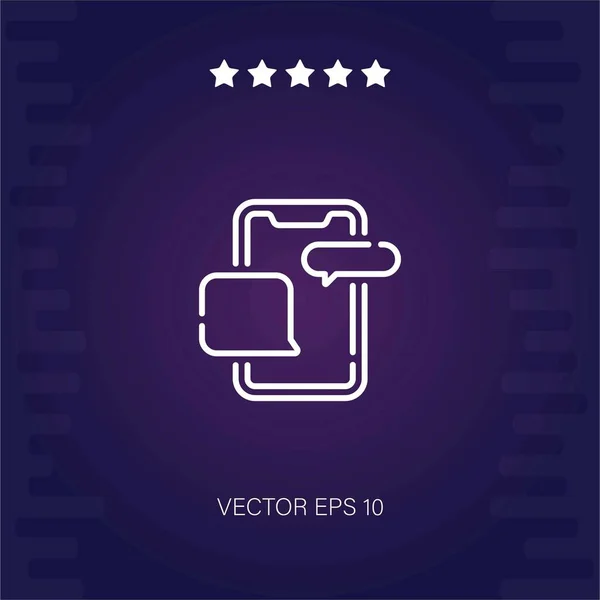 Chat Vektor Symbol Moderne Illustration — Stockvektor