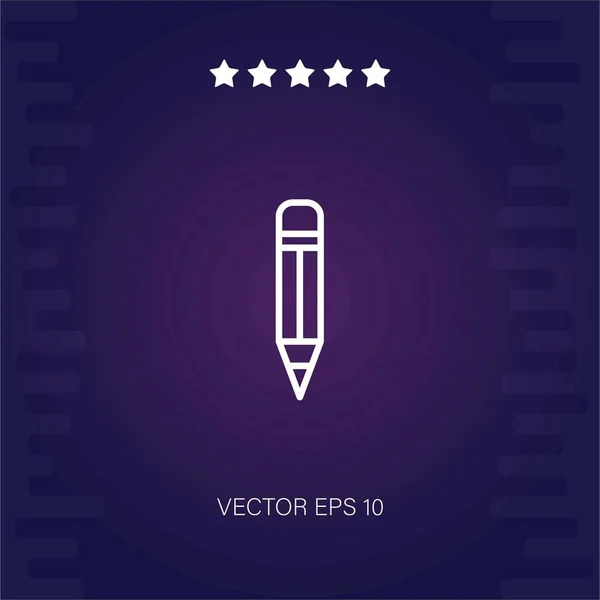 Bleistift Vektor Symbol Moderne Illustration — Stockvektor