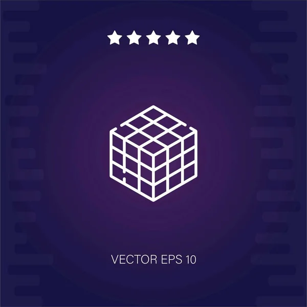 Rubik Vektorsymbol Moderne Illustration — Stockvektor
