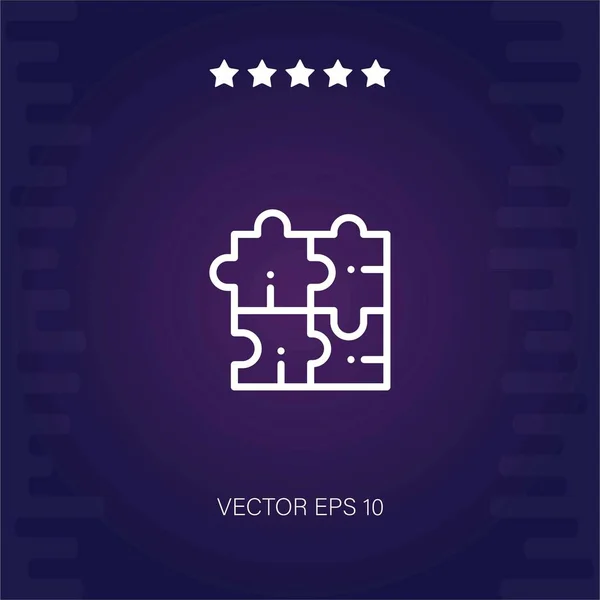 Puzzle Vector Icono Ilustración Moderna — Vector de stock