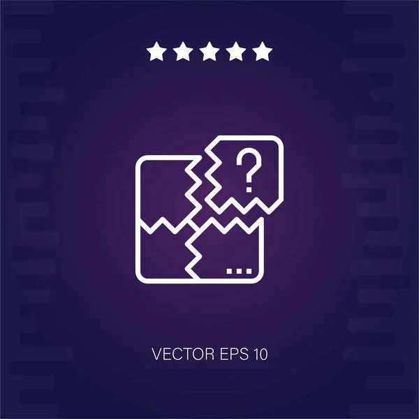 Puzzle Vektor Symbol Moderne Illustration — Stockvektor