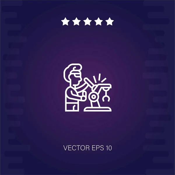 Vector Robótico Icono Ilustración Moderna — Vector de stock