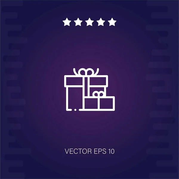 Regalo Vector Icono Ilustración Moderna — Vector de stock