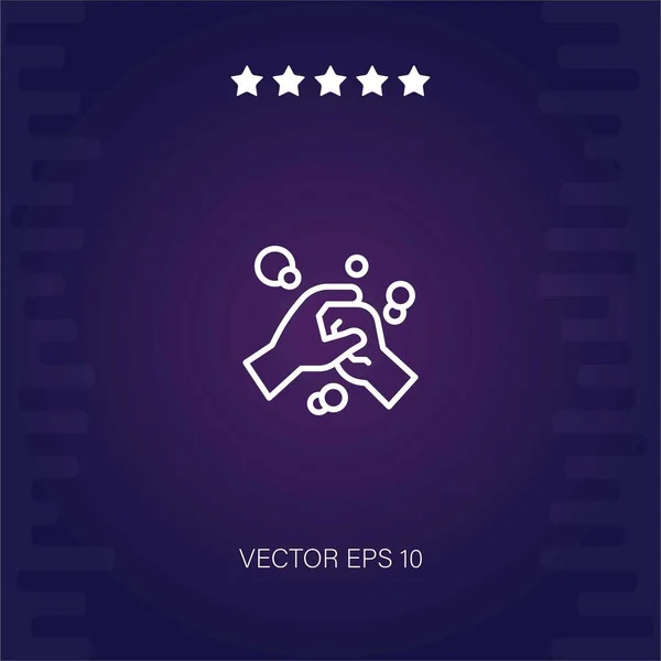 Lavado Mano Icono Vector Ilustración Moderna — Vector de stock