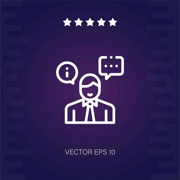 Anställd Vektor Ikon Modern Illustration — Stock vektor