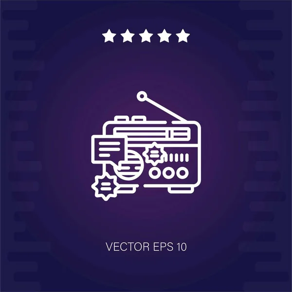 Radio Vektor Symbol Moderne Illustration — Stockvektor