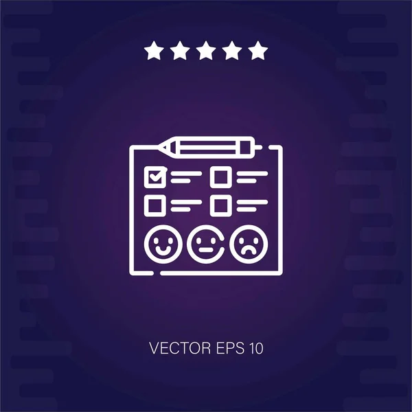 Satisfacción Vector Icono Ilustración Moderna — Vector de stock