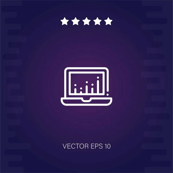 Laptop Vektor Ikon Modern Illustration — Stock vektor