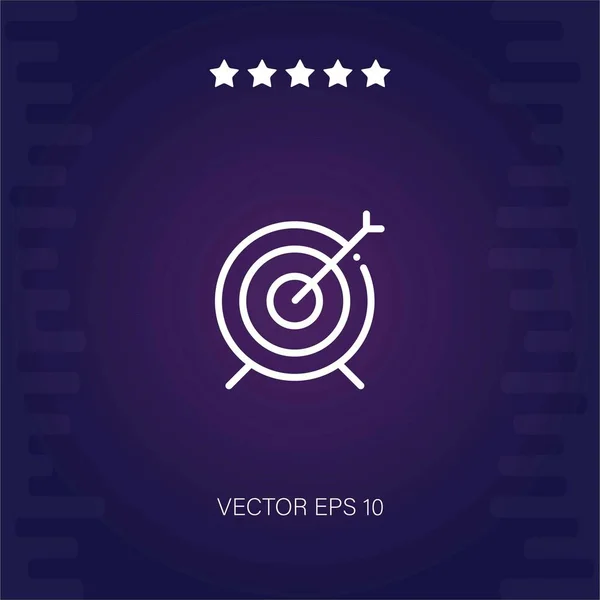 Cél Vektor Ikon Modern Illusztráció — Stock Vector