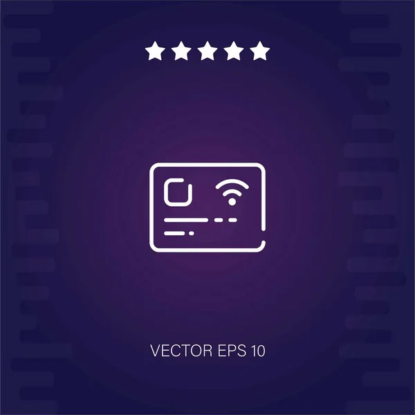 Kreditkarten Vektor Symbol Moderne Illustration — Stockvektor