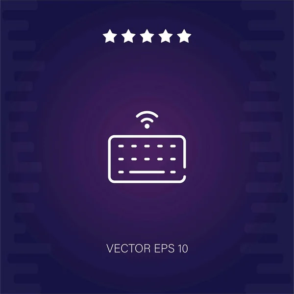 Icono Vector Teclado Inalámbrico Ilustración Moderna — Vector de stock