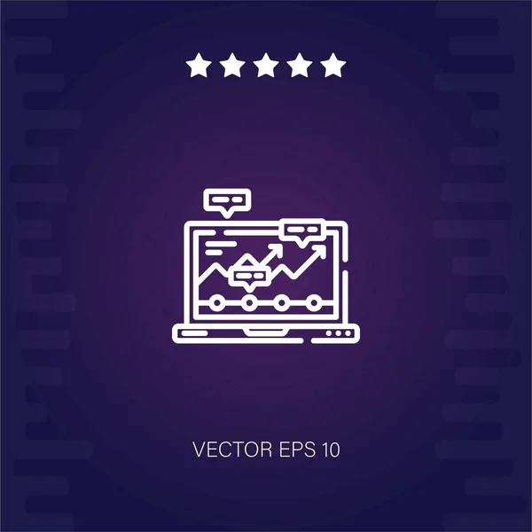 Vector Tendencia Icono Ilustración Moderna — Vector de stock