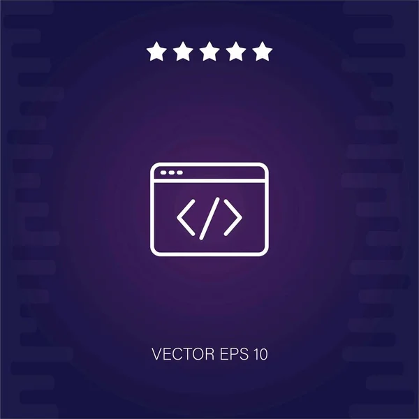 Browser Vektor Symbol Moderne Illustration — Stockvektor