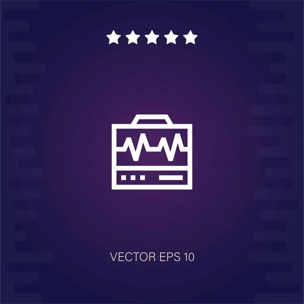 Monitor Frecuencia Cardíaca Icono Vector Ilustración Moderna — Vector de stock