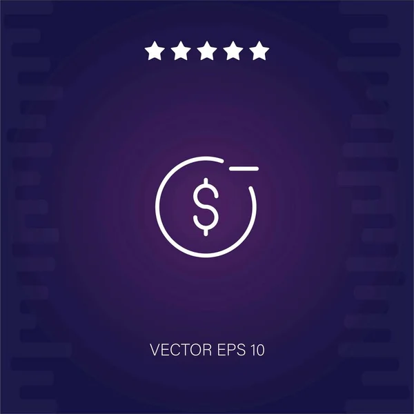 Dollar Symbol Vector Icon Modern Illustration — Stock Vector