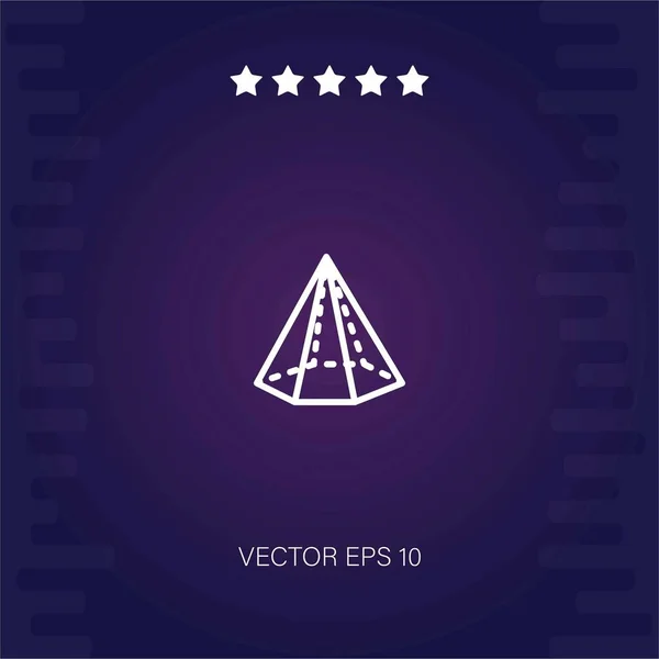 Kegel Vektor Symbol Moderne Illustration — Stockvektor