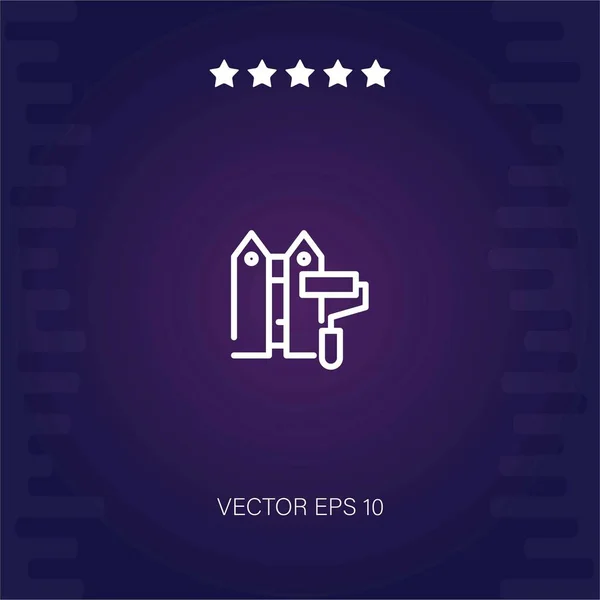 Zaun Vektor Symbol Moderne Illustration — Stockvektor