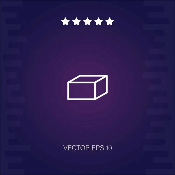 Hexaedro Vector Icono Ilustración Moderna — Vector de stock