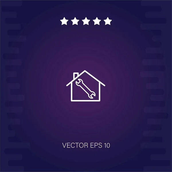 Home Reparação Símbolo Vetor Ícone Ilustração Moderna — Vetor de Stock