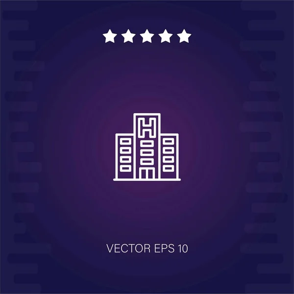 Hotel Vector Icoon Moderne Illustratie — Stockvector