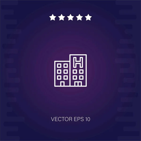 Hotel Vektor Symbol Moderne Illustration — Stockvektor