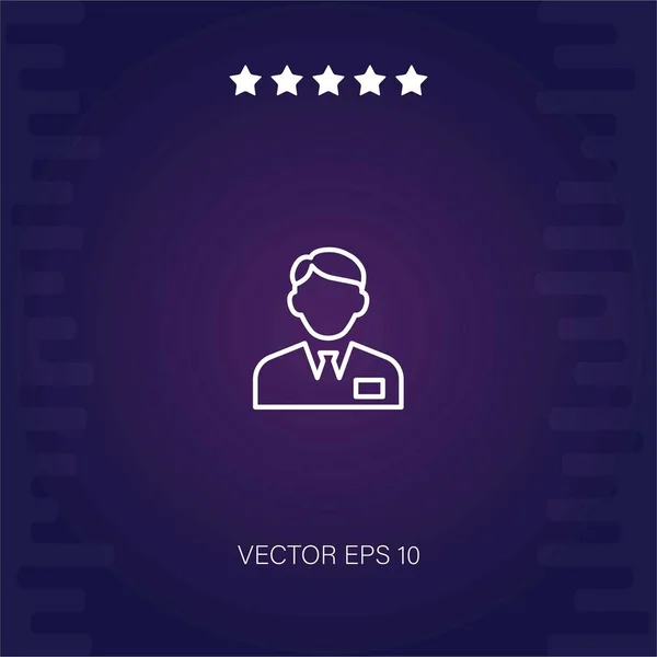 Manager Profil Vektor Symbol Moderne Abbildung — Stockvektor