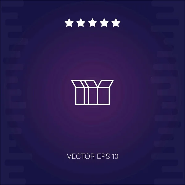 Open Box Vektor Symbol Moderne Illustration — Stockvektor