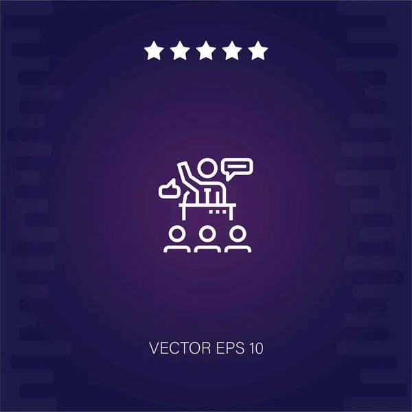 Icono Vector Presentación Ilustración Moderna — Vector de stock