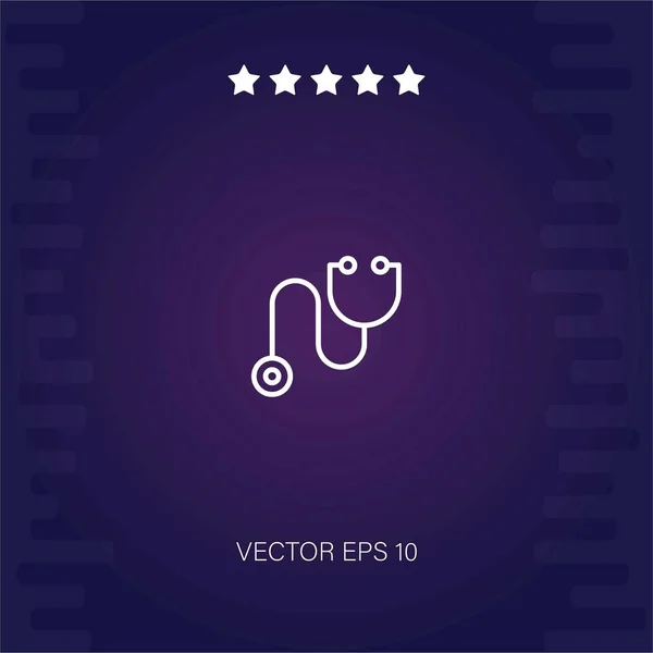 Stethoscoop Vector Icoon Moderne Illustratie — Stockvector