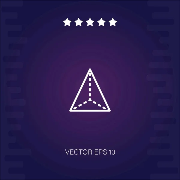 Tetraeder Vektorsymbol Moderne Illustration — Stockvektor