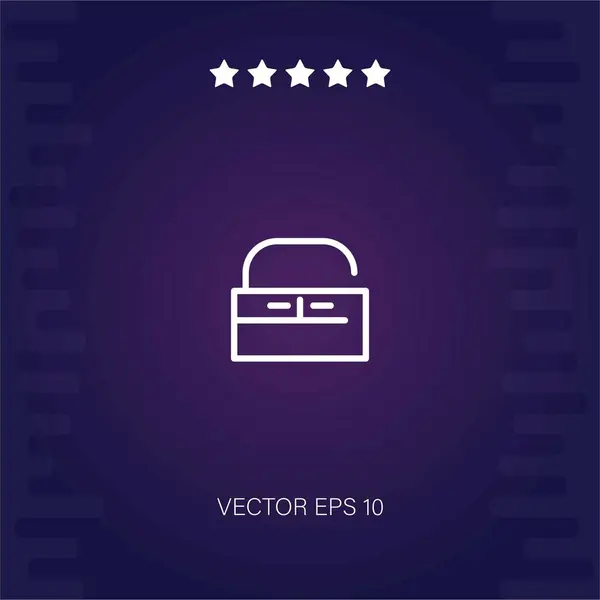 Caja Herramientas Vector Icono Ilustración Moderna — Vector de stock