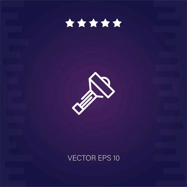 Antorcha Vector Icono Ilustración Moderna — Vector de stock