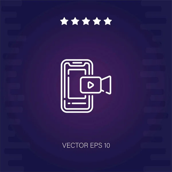 Icono Vector Teléfono Inteligente Ilustración Moderna — Vector de stock