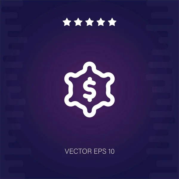 Ícone Vetor Dólar Ilustração Moderna — Vetor de Stock