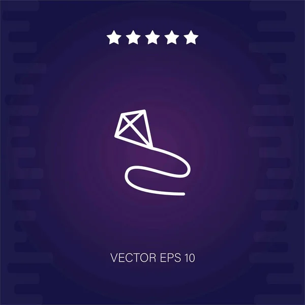 Kite Vector Icono Ilustración Moderna — Vector de stock