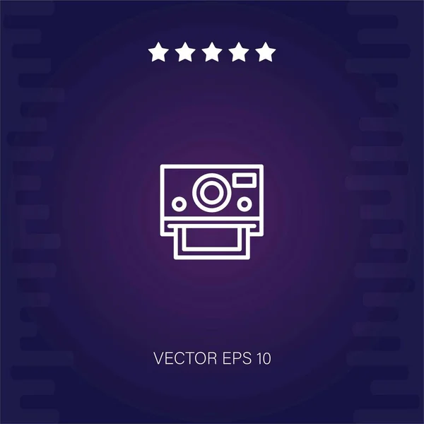 Foto Cámara Vector Icono Ilustración Moderna — Vector de stock