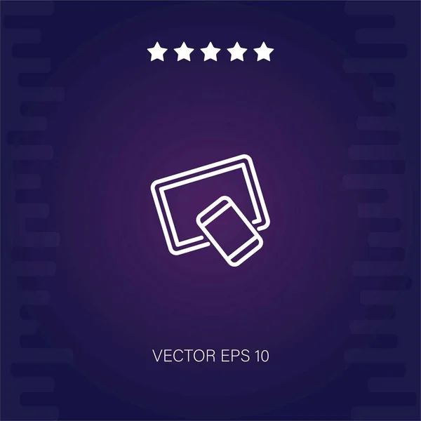 Tableta Vector Icono Ilustración Moderna — Vector de stock